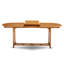 Les ensembles de salle à manger d'extérieur 5 pièces comprennent une table ovale en bois d'acacia et 4 chaises pliantes à accoudoirs, huile naturelle