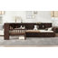 Lit plateforme en L avec lit gigogne, lit plateforme avec tiroirs de rangement et tablettes, pas de sommier nécessaire-713311878