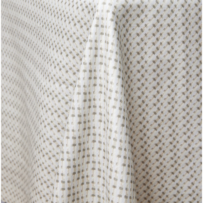 Abruzzo Geometric Tablecloth, 70" W x 90" L, Natural
