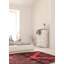 Tapis rouge foncé en laine noué à la main de conception unique 4 pi 1 po x 6 pi 2 po Raadhiya