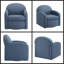 Fauteuil pivotant Edie Blue-546861976