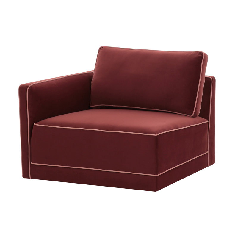 Clairah Willow Berry Red Laf Corner Chair