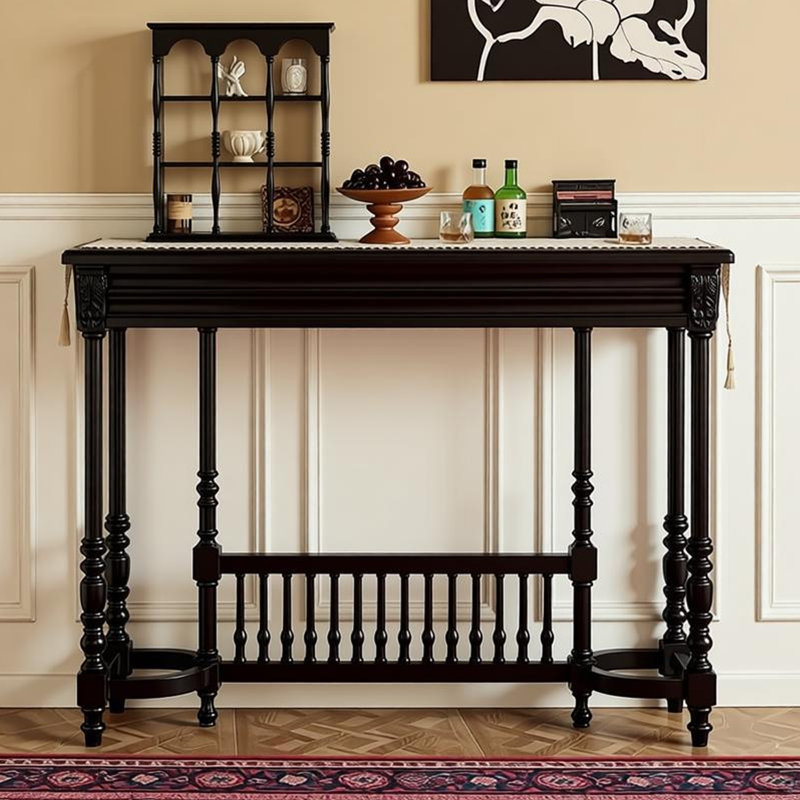 Table d'entrée vintage de style américain, H 43,31 po x l 47,24 po x P 15,75 po