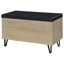 Clackamas Smoked Oak 2-Door Storage Bench-1432097408