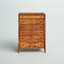 Commode standard à 6 tiroirs en bois d'acacia de 31,5 po Camilla