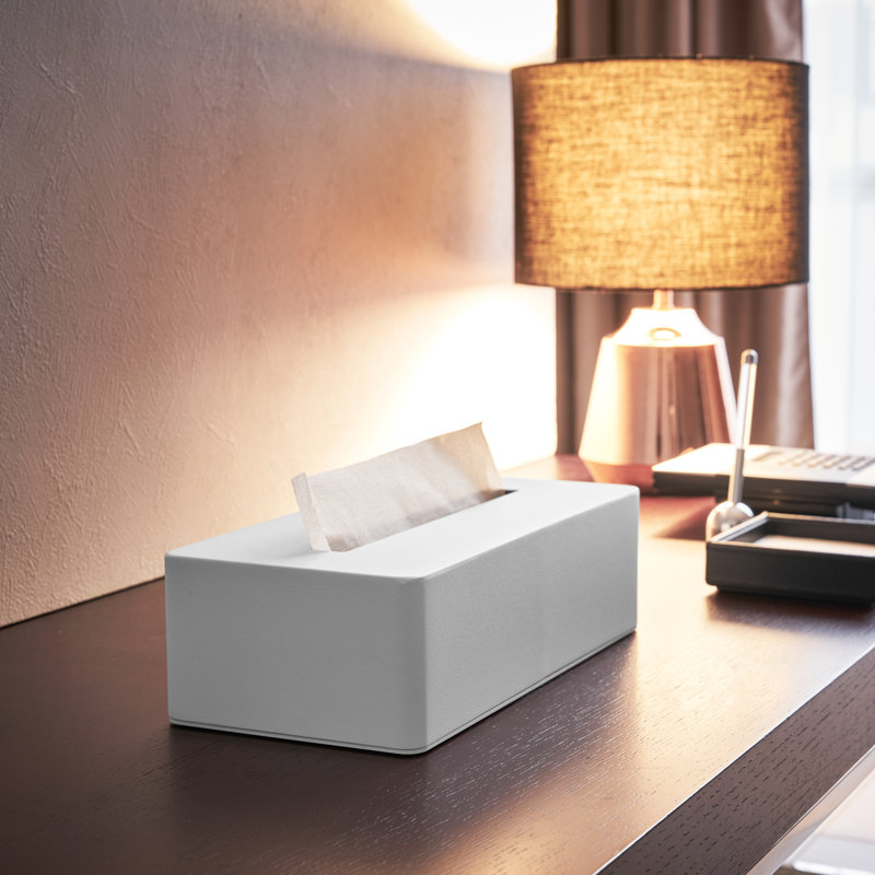 Housse pour boîte à mouchoirs Yamazaki Home, Blanc