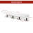 Landess Rustic White Wall Shelf with Hooks