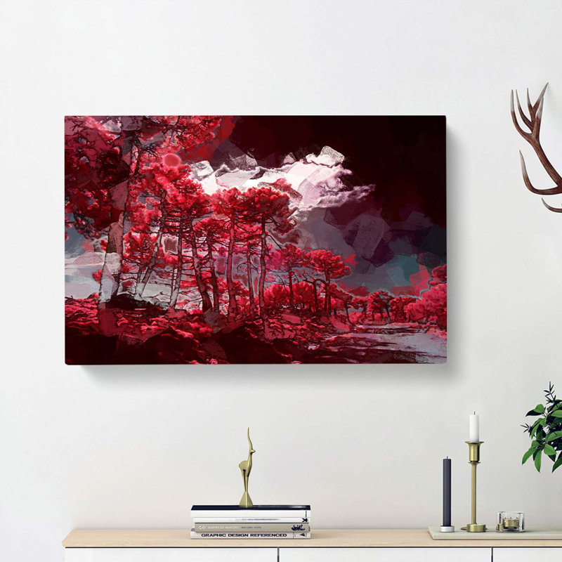 Plum Forest In Abstract - Wrapped Canvas Print, 40cm H x 60cm W x 3cm D
