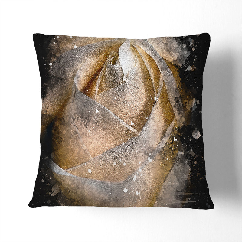 Square Throw Cushion, Black, 40cm H x 40cm W x 15cm D
