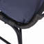 Chaise en osier moderne avec structure en rotin et fer, conception en grille, avec coussin - assise de patio confortable de P 30,5 po (H 53 po)