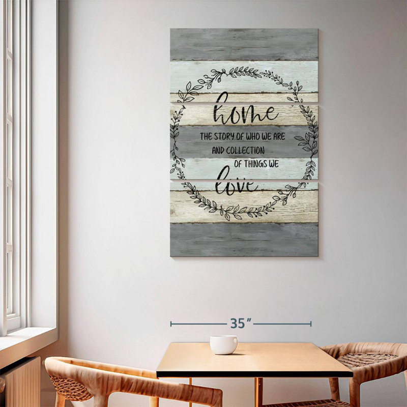 Plaque murale Home Love, H 65 po x l 42 po