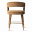 Tabouret de bar en velours à hauteur de comptoir avec repose-pieds doré, tabouret de comptoir pour îlot de cuisine 24 po-713030559