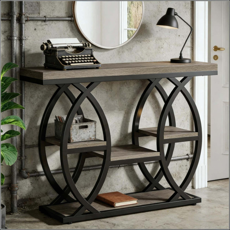 Stable Entryway Table,Console Table,Sofa Table,Side Table, Gray