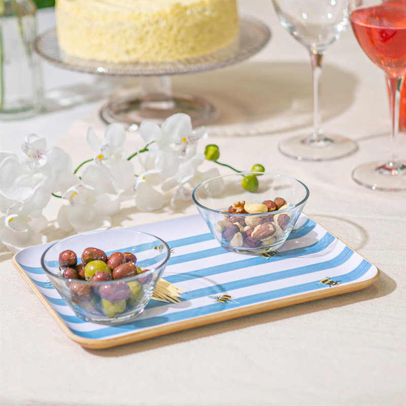 Bee Stripe Serving Tray