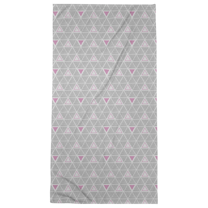 Serviette de bain Classic, Gris / Rose