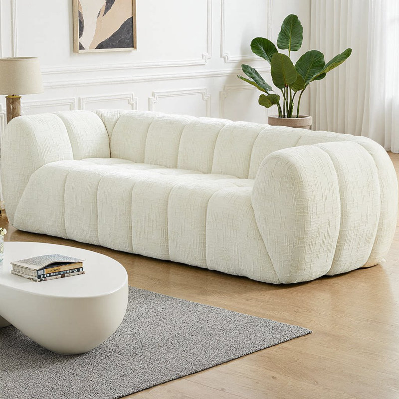 Canapé en nuage matelassé Chenille Pure Foam, Beige