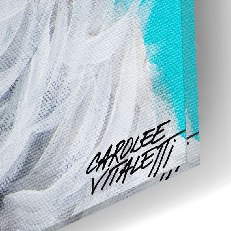 «Black and White Shih Tzu» par Carolee Vitaletti, art mural en verre acrylique, H 12 po x l 12 po