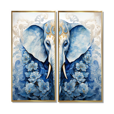Hindou d'éléphant majestueux - art mural traditionnel