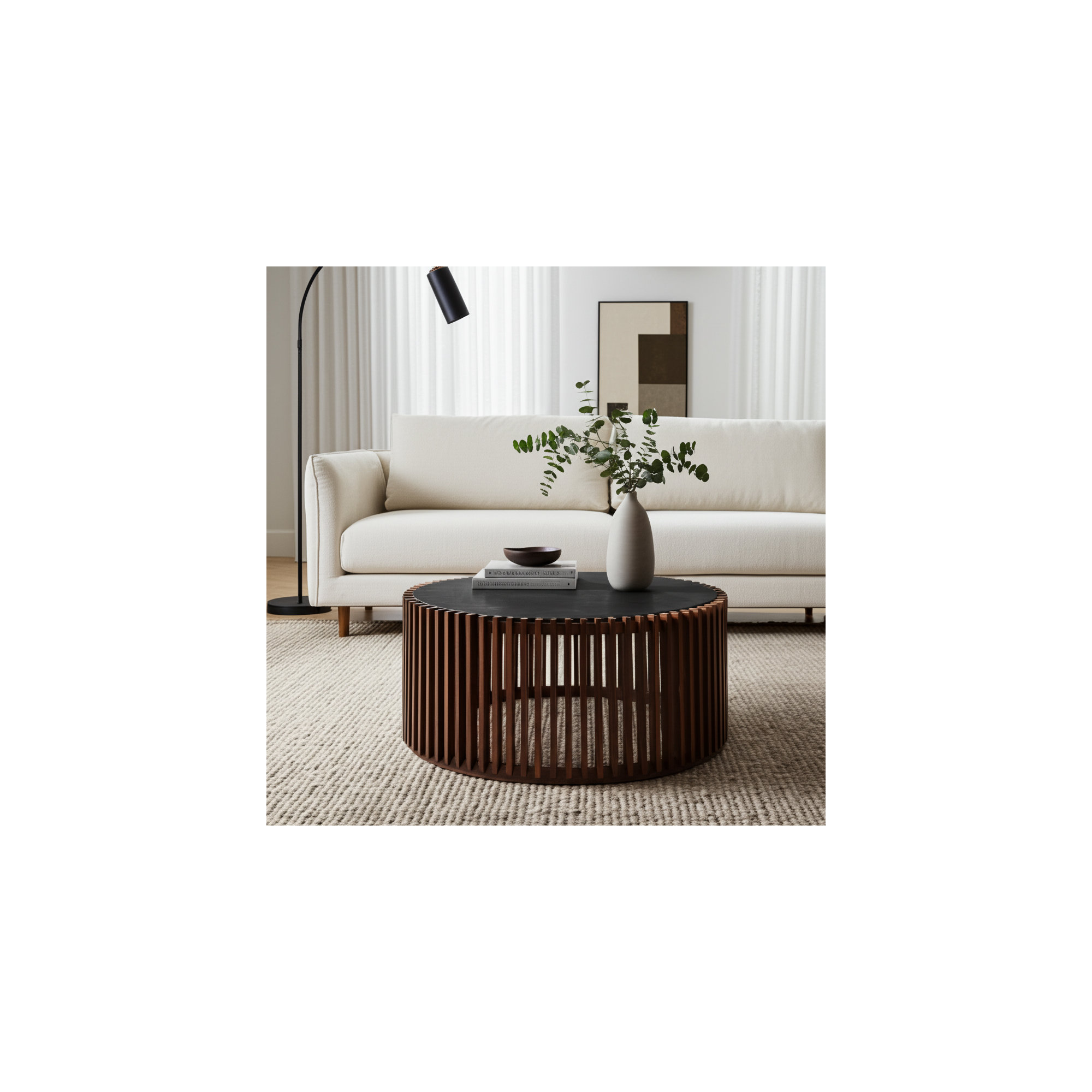 Bernard Slatted Solid Wood Coffee Table