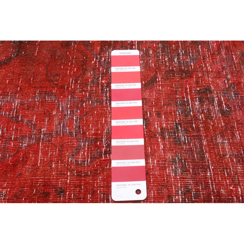 Tapis transitionnel de couleur rouge clair 4 pi 9 po x 7 pi 4 po