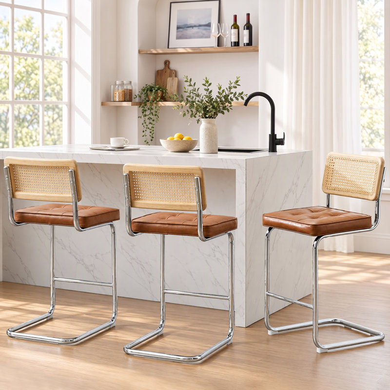 Tabouret de comptoir Marlow, Brun, 3, Brun / nombre de tabourets: 3 / hauteur du siège: