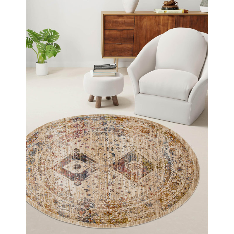 Tapis multicolore Ethel, Rond 5 pi