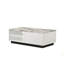 Table basse 47 po avec plateau en faux marbre blanc