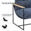 Chaise d'appoint avec coussin amovible bleu