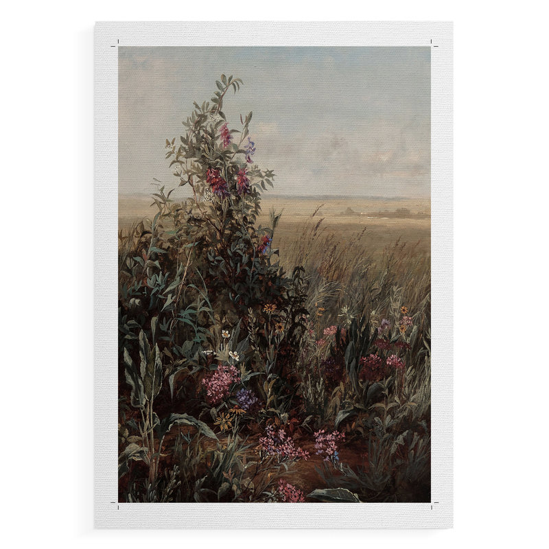 Paysage rétro Cxxiv - impression sur toile seulement - non encadrée, H 12 po x l 8 po