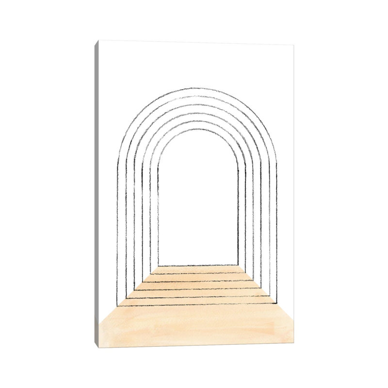 Mid Century Arch by Whales Way - Painting on Canvas, Wrapped Canvas, 66.04cm H x 45.72cm W x 3.81cm D