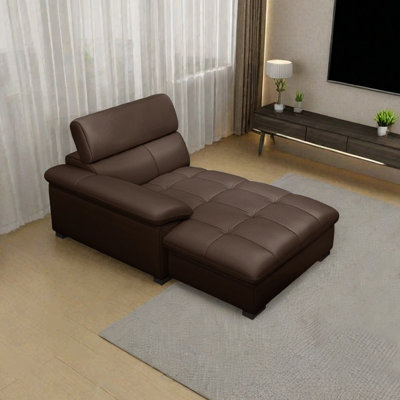 Light luxury style faux leather sponge recliner