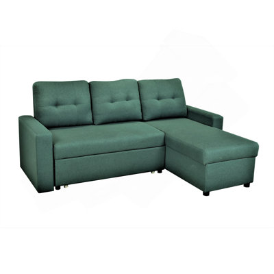 Convertible L-Shaped Sectional Sleeper Sofa Bed