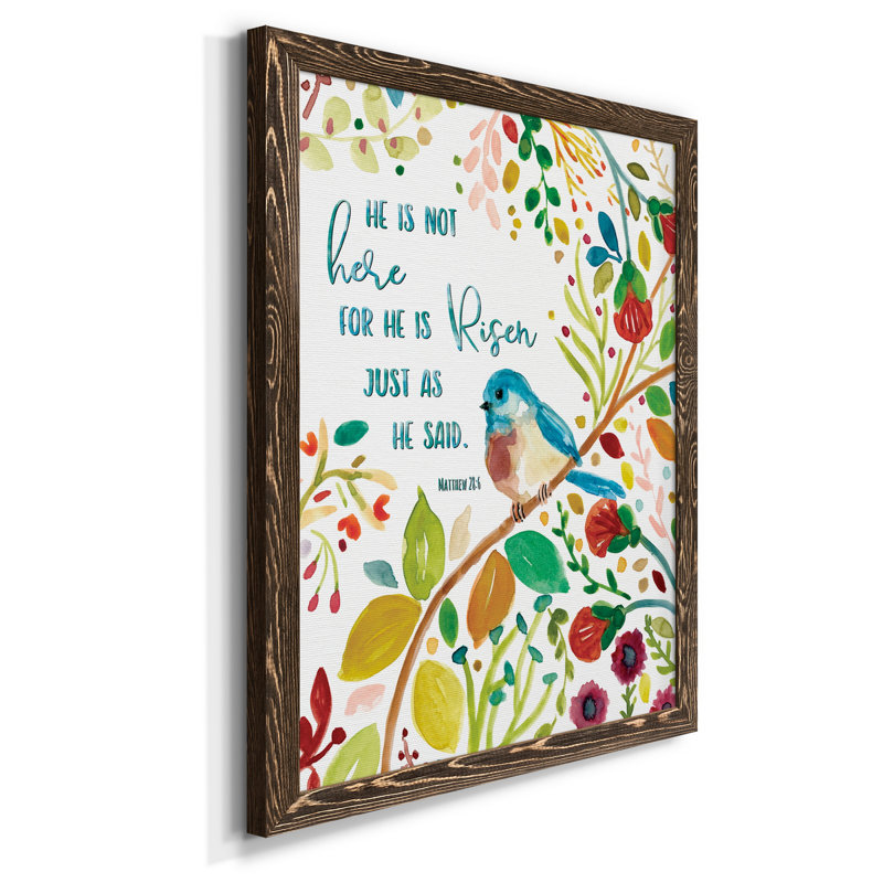 " He Is Risen " Painting Print, Walnut, 37.5" H x 27.5" W x 1" D