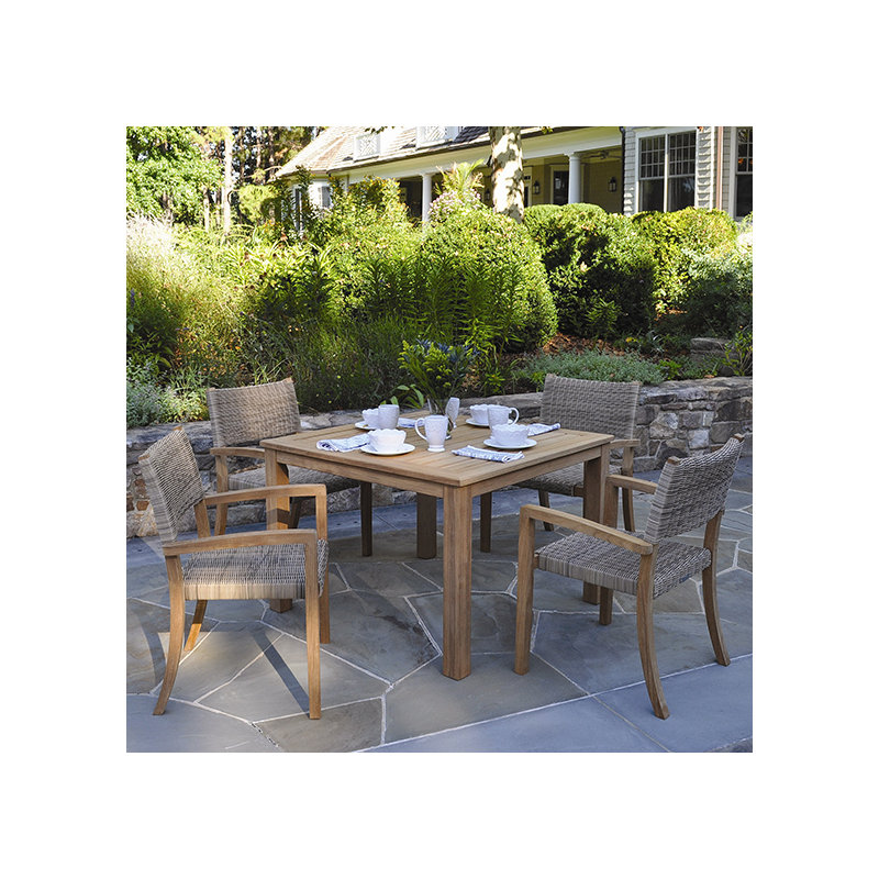 Wainscott Outdoor Square Teak Dining Table, 42" W x 42" L x 29" H