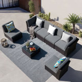 Sanae 6 - Person Seating Group with Cushions