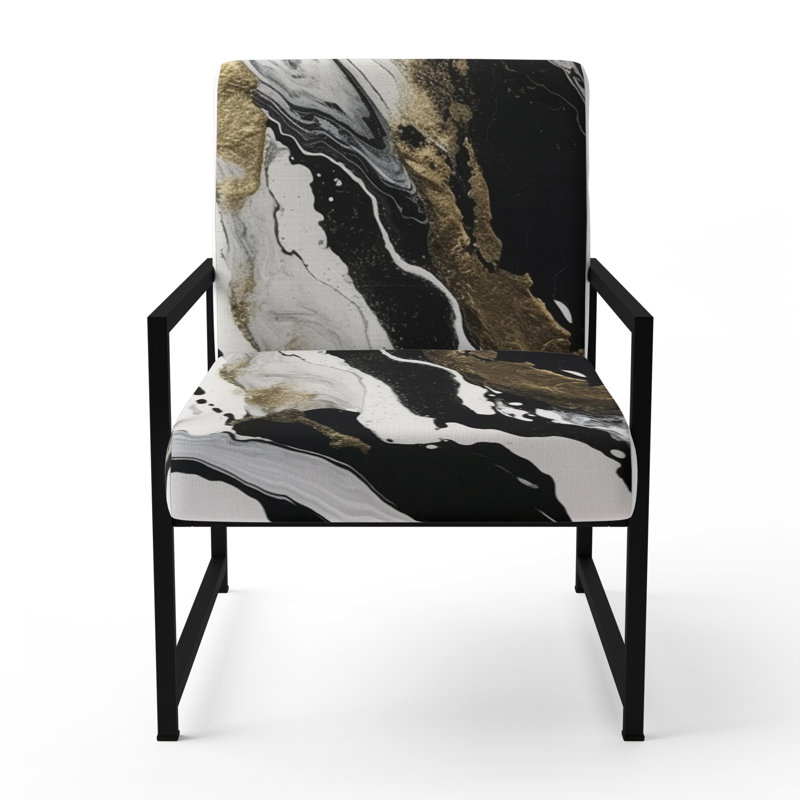 Fauteuil d'appoint Creel, Noir, noir, noir, noir