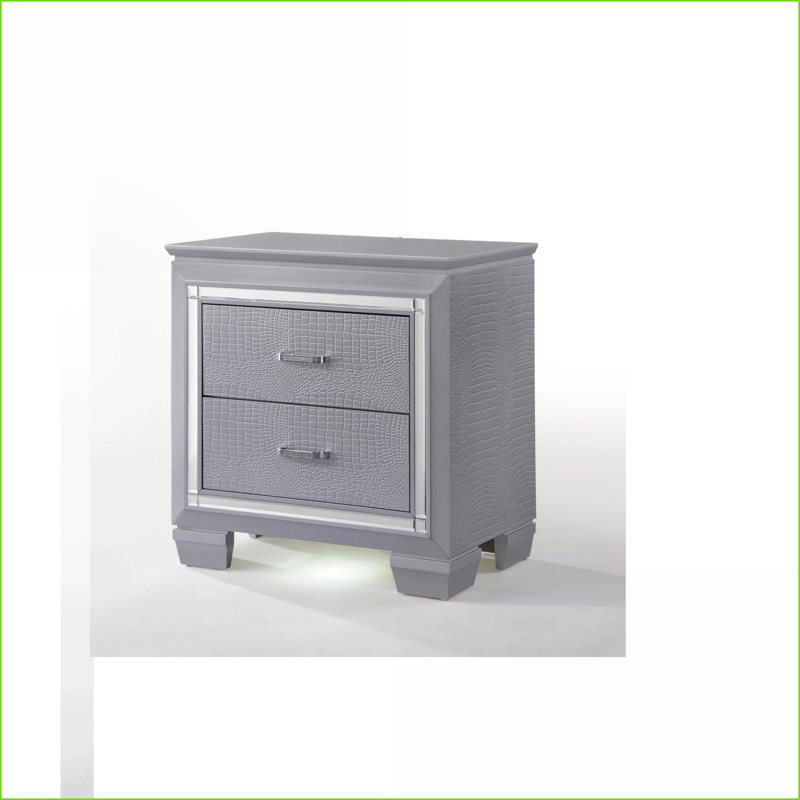 Table de chevet 2 tiroirs Modern Glam