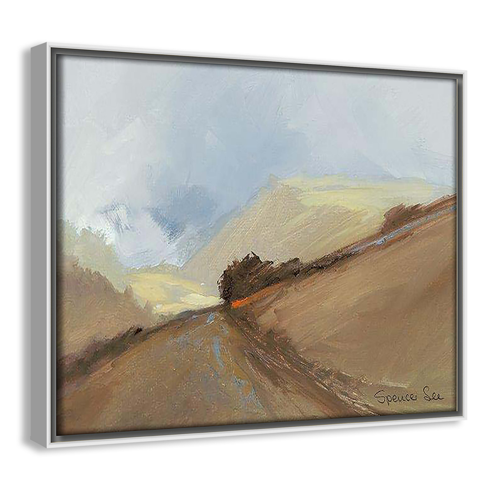 Heaven And Earth II by Spencer Lee, 9.5'' H x 11.5'' W x 2'' D, White Framed