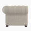 Chaise Kennelly de 52 po en tissu texturé moderne et contemporain de style chesterfield classique, capitonnage élégant
