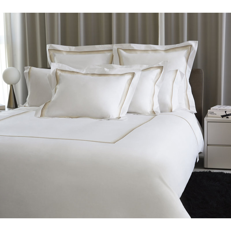 Casale Percale Duvet Cover, King Duvet Cover, White/Natural