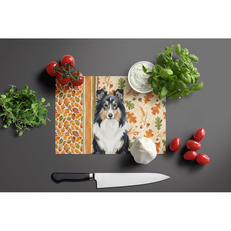 Planche à découper tricolore Sheltie