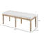 46" End Of Bed Bench, Upholstered Bedroom Bench, Cream White