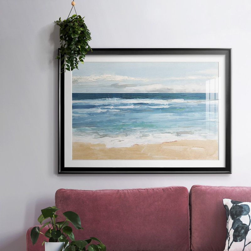 Ocean Waves II, reproduction d'art sur papier, H 19 po x l 27 po x P 1,5 po, Noir