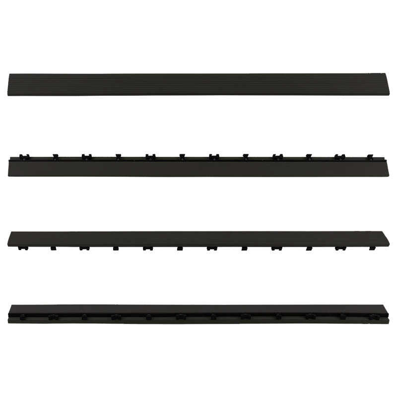 Carrelage de terrasse en composite 2 pi x 36 po gris anthracite Hawai, Charbon hawaïen
