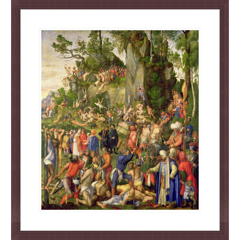 «Martyrdom of the Ten Thousand» par Albrecht Dürer, impression giclée sur cadre, H 25,9 po x l 23,5 po