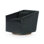 York Swivel Armchair in Modern Velvet Smoke