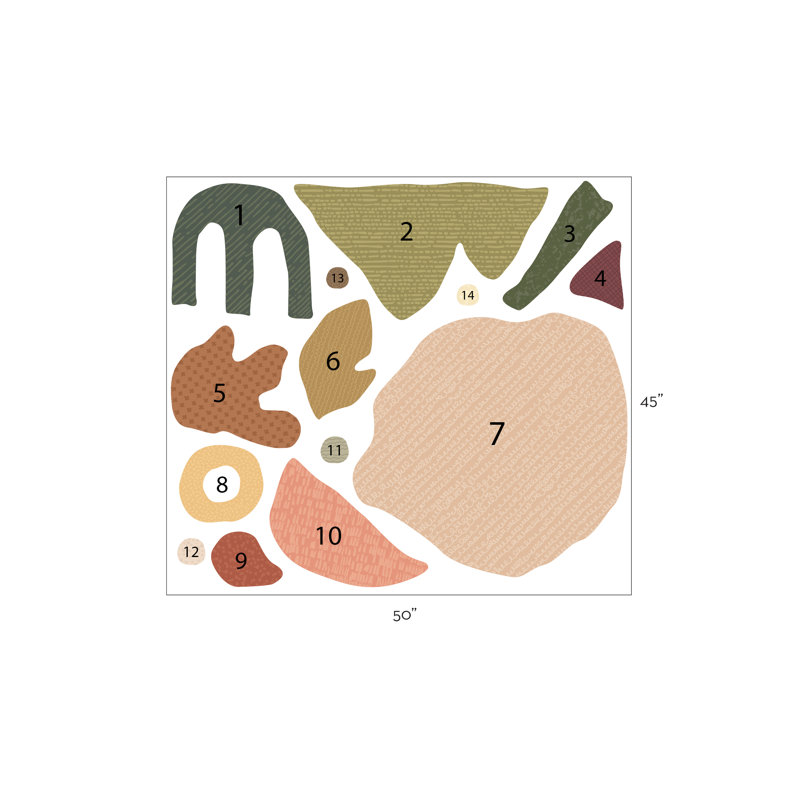 Abstract Non-Wall Damaging Accent, Brown