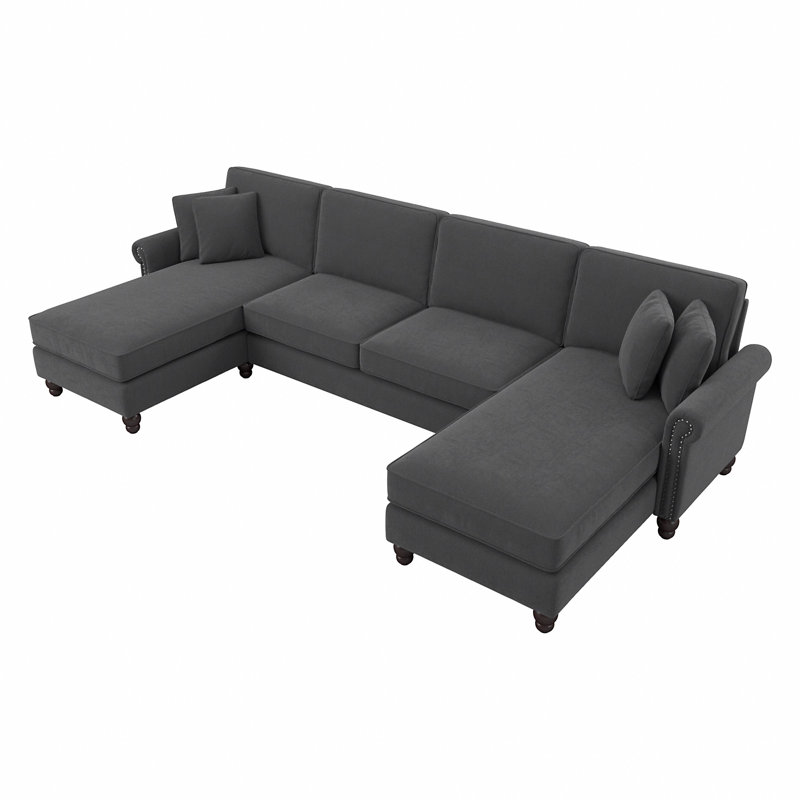 Canapé modulaire de coin Aliye, Gris anthracite