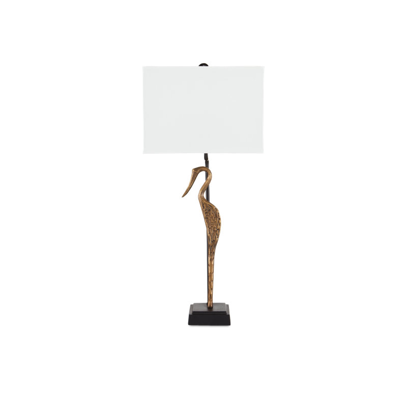 Lampe de table en laiton antique / noir 31,5 po Antigone
