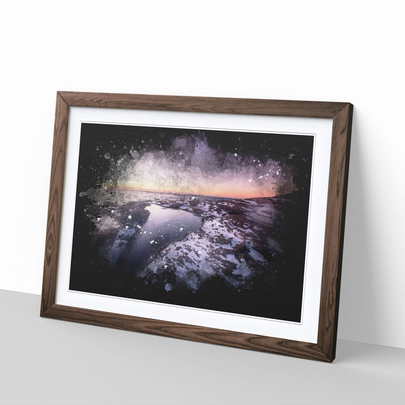 Ice Pool in Helsinki Finland - Picture Frame Graphic Art Print, 24cm H x 33cm W x 2cm D, Walnut Framed